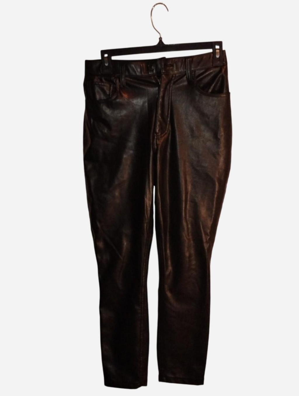 Abercrombie Curve Love Vegan Leather Skinny High Rise Pants Black 27 / 4s